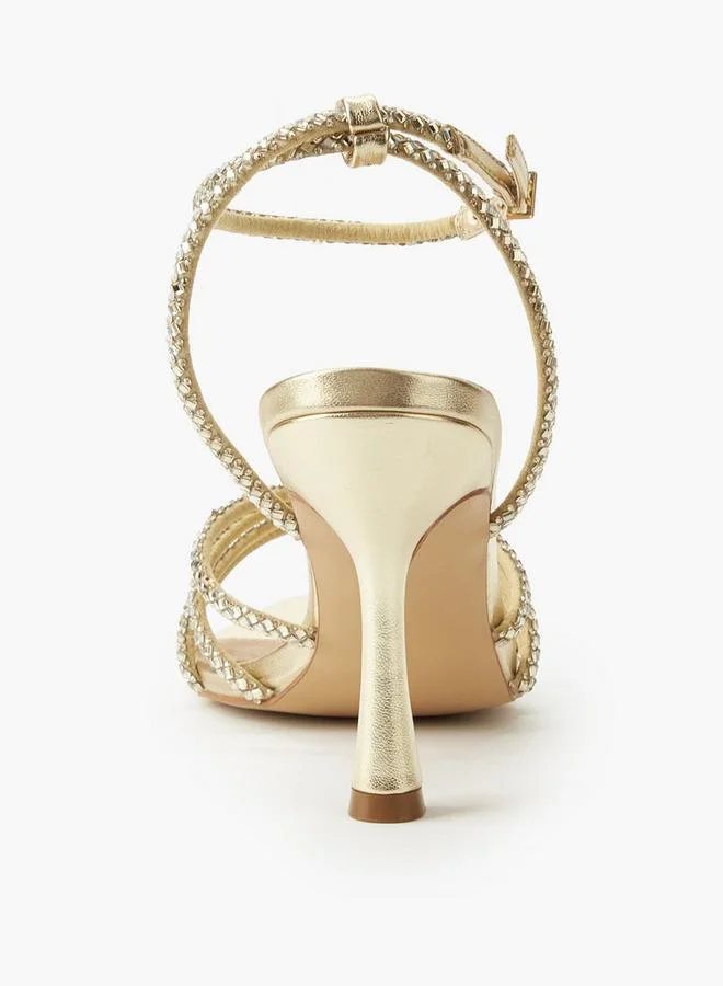 Flora Bella By Shoexpress GOLD Women Stiletto Heel Sandals for Women | Best Price UAE