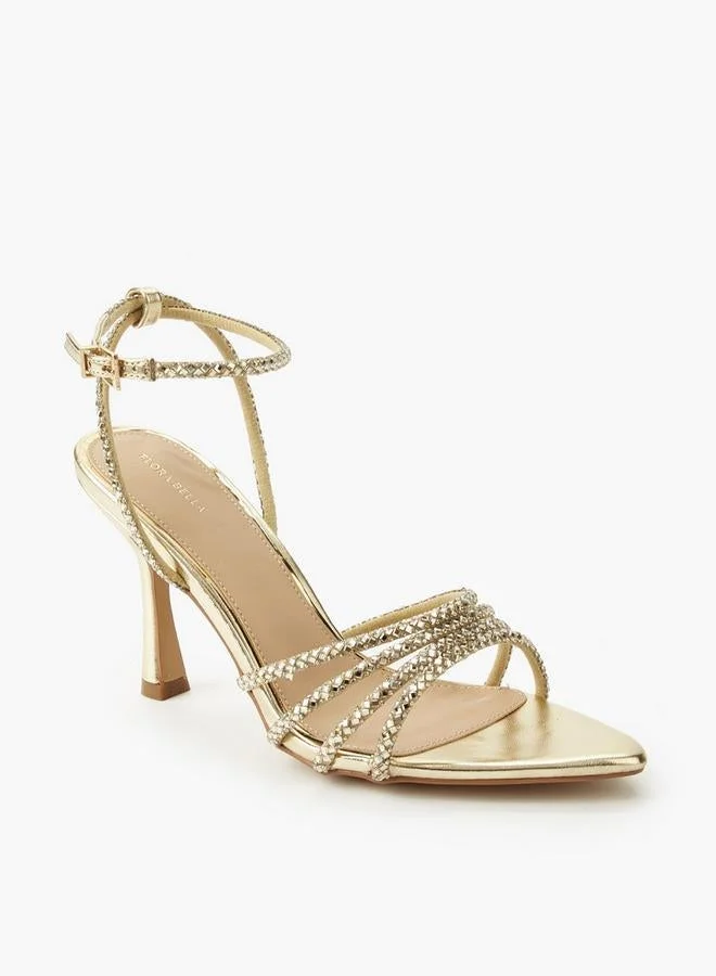 Flora Bella By Shoexpress GOLD Women Stiletto Heel Sandals for Women | Best Price UAE