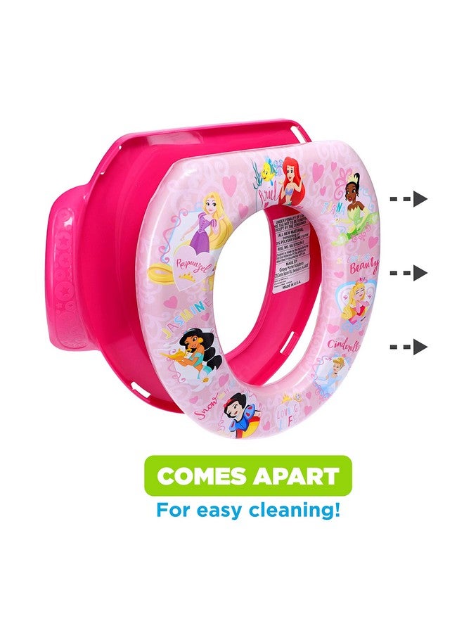 ديزني مقعد تدريب على استخدام المرحاض ناعم من ديزني برنسيس "لوفينج لايف" - وسادة ناعمة، تدريب على استخدام المرحاض، آمن، سهل التنظيف - Image 2