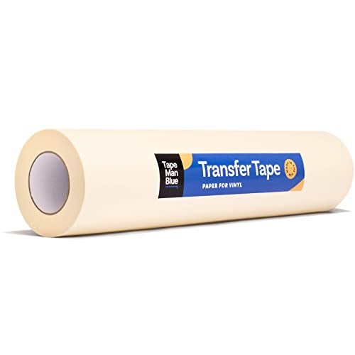 TapeManBlue Transfer Tape for Vinyl, 24 inch x 100 feet, Paper with Layflat Adhesive. American-Made Application Tape for Craft Cutters and Sign Makers - Image 1