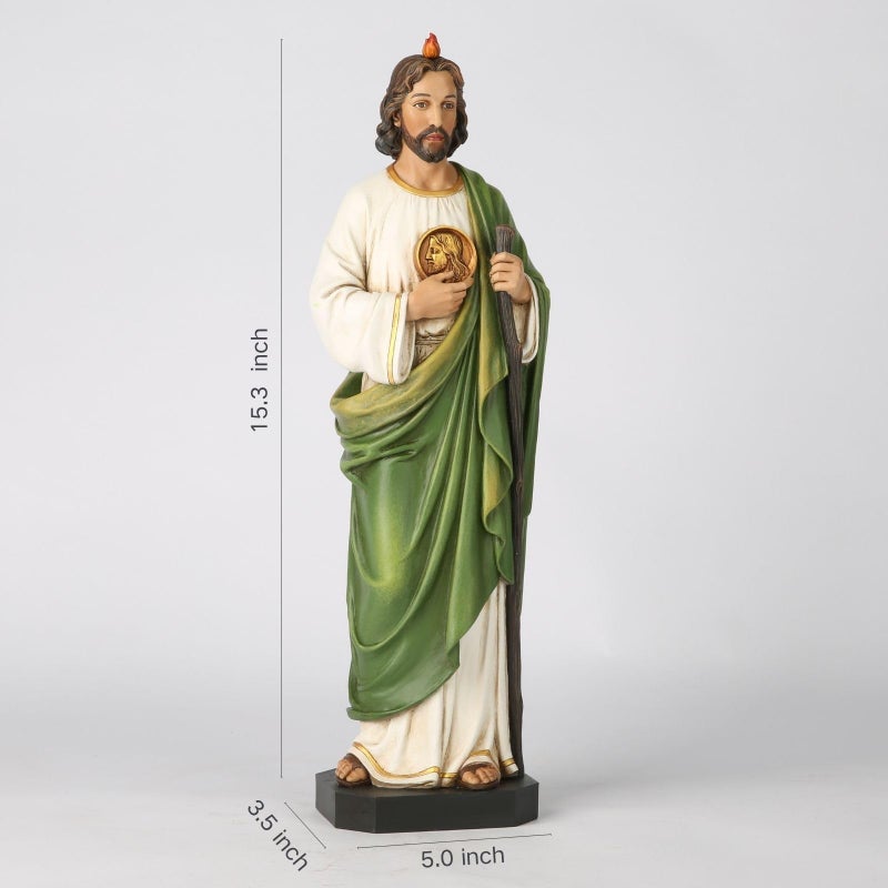 BC BUILDCLASSIC BC Catholic St. Jude The Apostle Statue, 15.3" H Patron Saint of Hopeless Causes, Religious Gift, Inspirational Home dÃ©cor, Handpainted by Buildclassic - Image 3