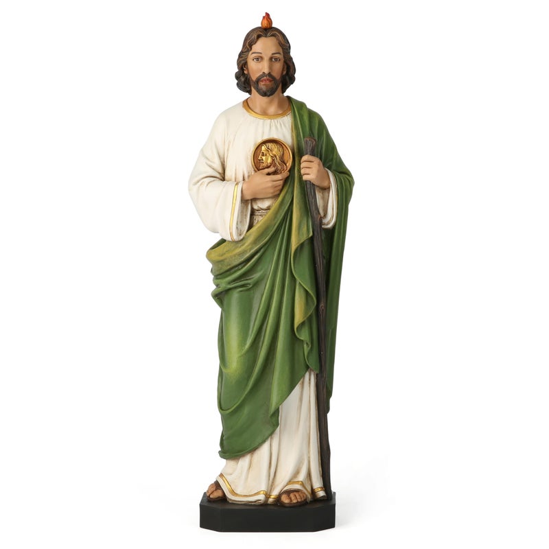 BC BUILDCLASSIC BC Catholic St. Jude The Apostle Statue, 15.3" H Patron Saint of Hopeless Causes, Religious Gift, Inspirational Home dÃ©cor, Handpainted by Buildclassic - Image 1