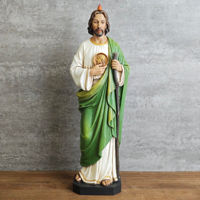 BC BUILDCLASSIC BC Catholic St. Jude The Apostle Statue, 15.3" H Patron Saint of Hopeless Causes, Religious Gift, Inspirational Home dÃ©cor, Handpainted by Buildclassic - Image 2