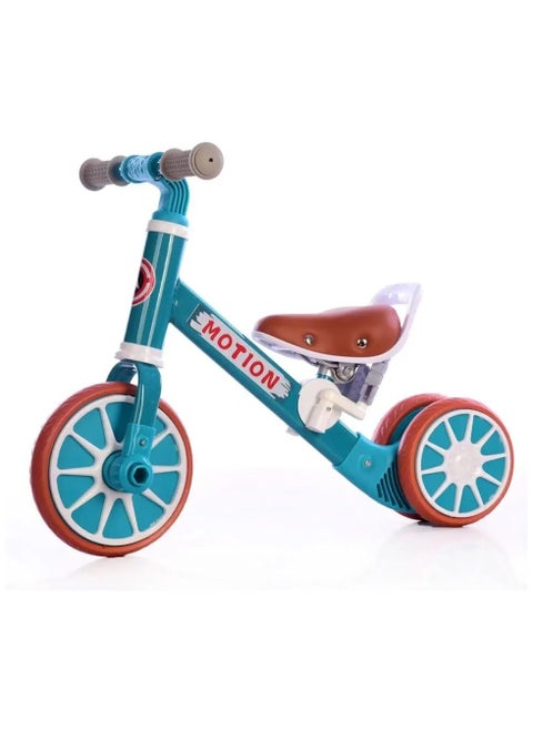 Kids 2 in 1 children Tricycle and Balance Bike Cycle with Pedals- Blue