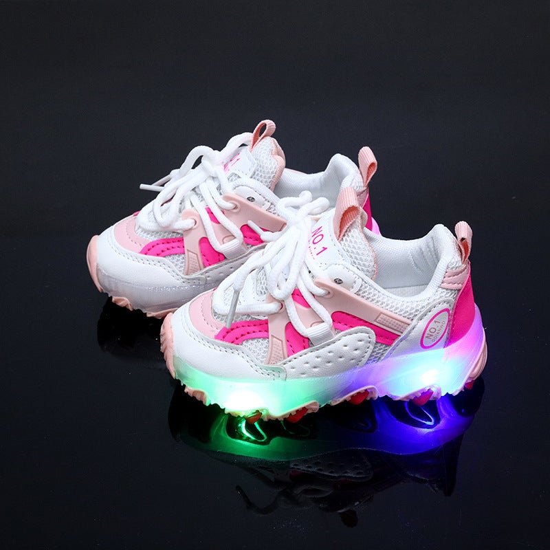 Mesh Sneakers Lightweight Flexible Sole Walking Shoes For Kids Indoor And Outdoor Activities - Image 1