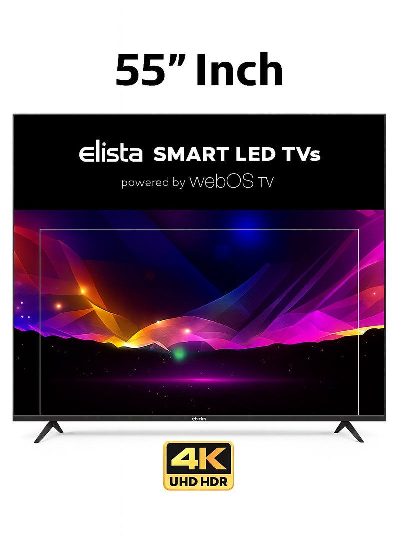 Elista 55-Inch 4K Ultra HD Smart LED TV | WebOS Smart Platform, Magic Remote with Voice Control, Bezel-Less Design, Dolby Audio & HDR10+ Model B55UHD4EKC - Image 1