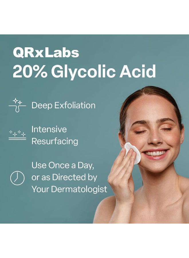 كيو آر إكس لابس ضمادات تجديد سطح البشرة بحمض الجليكوليك 20% وفيتامينات B5 وC وE والشاي الاخضر والاذريون والانتوين من كيو ار اكس لابس - تعمل على تقشير السطحية وتقلل ظهور الخطوط الدقيقة والتجاعيد - Image 5