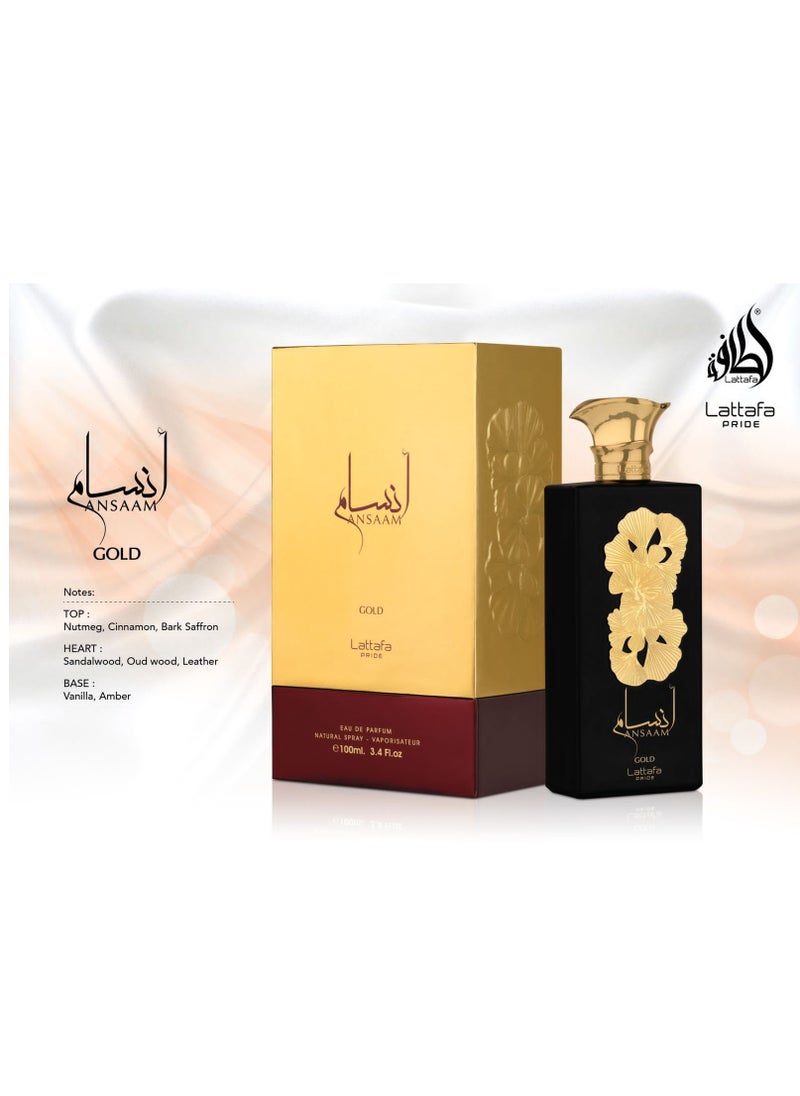 Lattafa - Lattafa PRIDE Ansaam Gold Eau de Parfum - 100ml | A Luxury Fragrance for Men and Women - Image 1