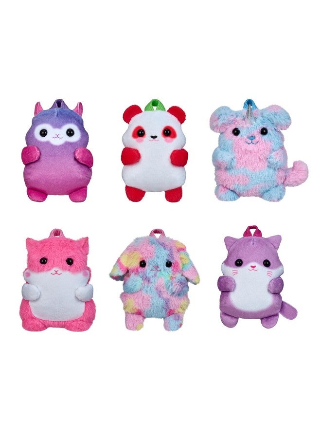 REAL Littles ريال ليتلز - يأتي مع حقيبة ظهر واحدة فقط - حقائب ظهر حيوانات محشوة. حقيبة صغيرة ناعمة ورقيقة مع 4 مفاجآت مكتبية صغيرة تعمل بشكل حقيقي بداخلها! - قد تختلف الأنماط. - Image 1