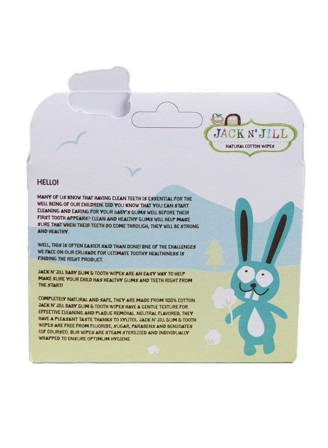 Jack N' Jill Baby Gum & Tooth Wipes - Natural & Safe, Contains Only Water & Xylitol, Soft Sterilized Cotton, Free From Fluoride & Sugar, Baby Mouth Wipes - 25 Individually Wrapped Wipes - Image 2