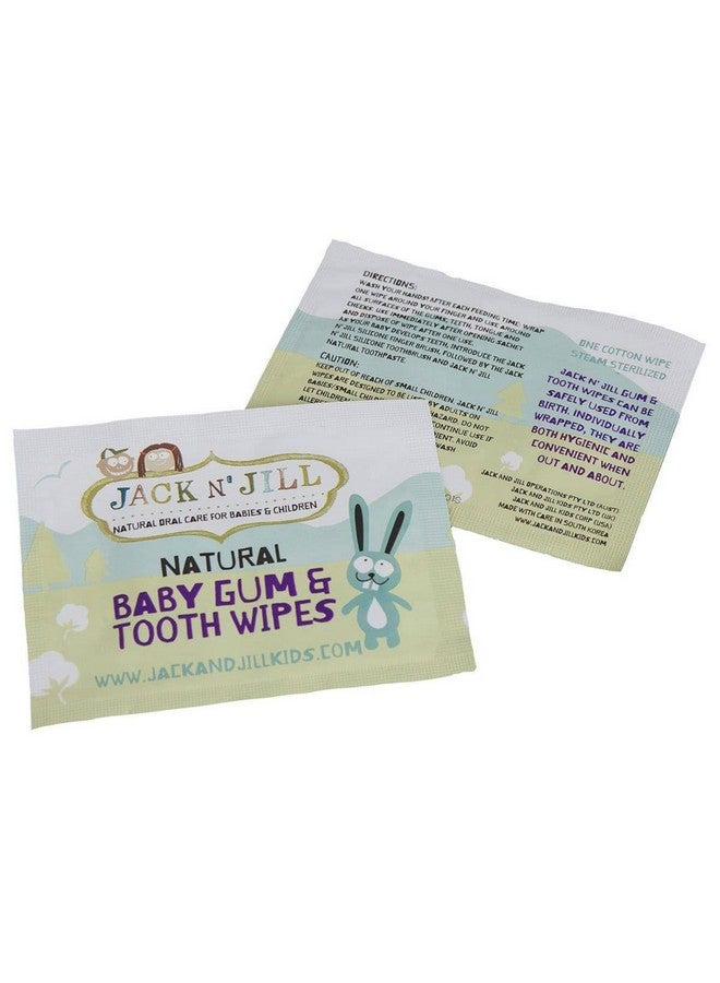 Jack N' Jill Baby Gum & Tooth Wipes - Natural & Safe, Contains Only Water & Xylitol, Soft Sterilized Cotton, Free From Fluoride & Sugar, Baby Mouth Wipes - 25 Individually Wrapped Wipes - Image 3