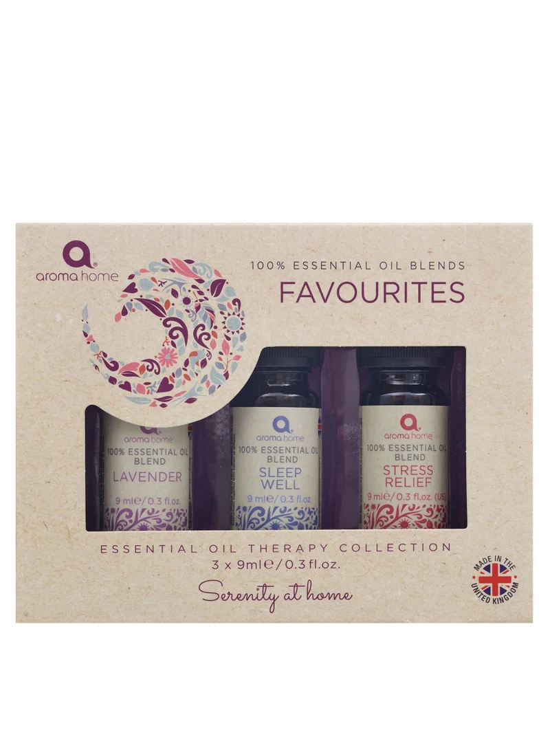 Aroma Home 100% Essential Oils Pack
(Lavender, Sleep Well, Stress Relief)