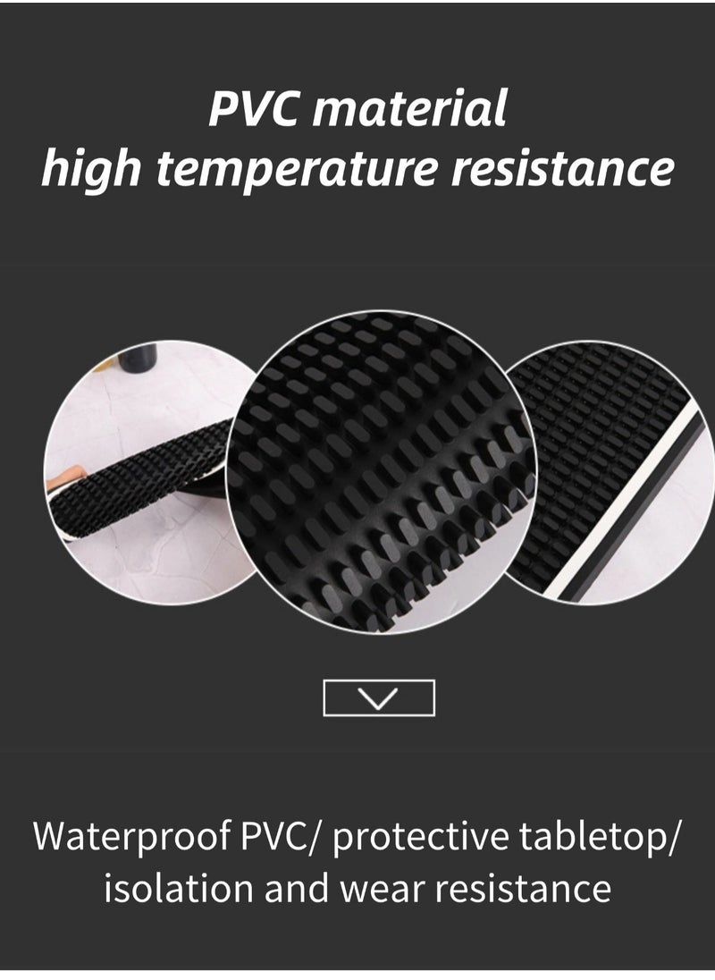 Brutelle Drying Coffee Rubber Service Mat 45x30cm Countertop Coffee Mat with White Border Beverage Mat Placemat Rubber Anti-Spill Non-Slip Coffee Mat Serving Mat for Coffee Bar Restaurant Countertop  - Image 3