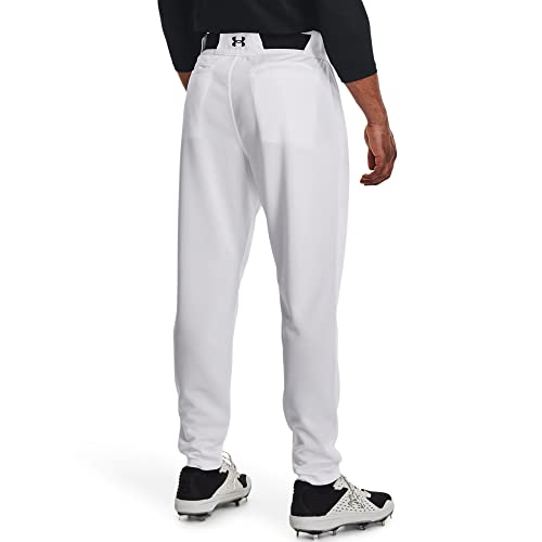 Under Armour Men's Utility Baseball Straight Leg Pant Pipe 22, (100) White / / Black, Large - Image 2