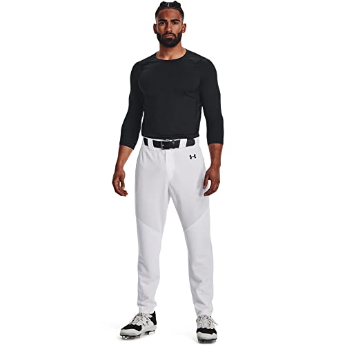 Under Armour Men's Utility Baseball Straight Leg Pant Pipe 22, (100) White / / Black, Large - Image 3