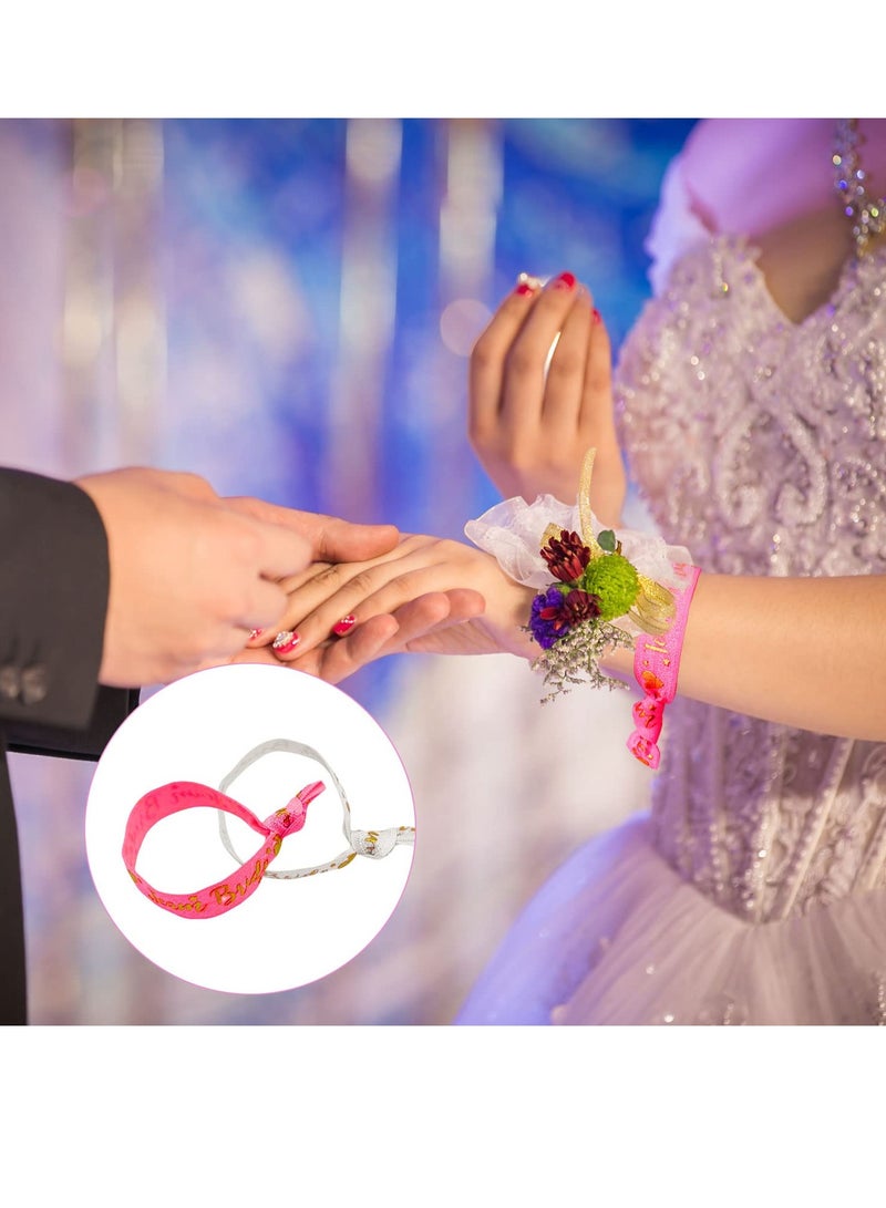 RTYY Hen Party Wristbands Set, 1 White Bride Wristband + 10pcs Team Bride Wristband, Hen Party Accessories for Wedding Engagement Bridal Shower Decorations Bag Fillers  - Image 5