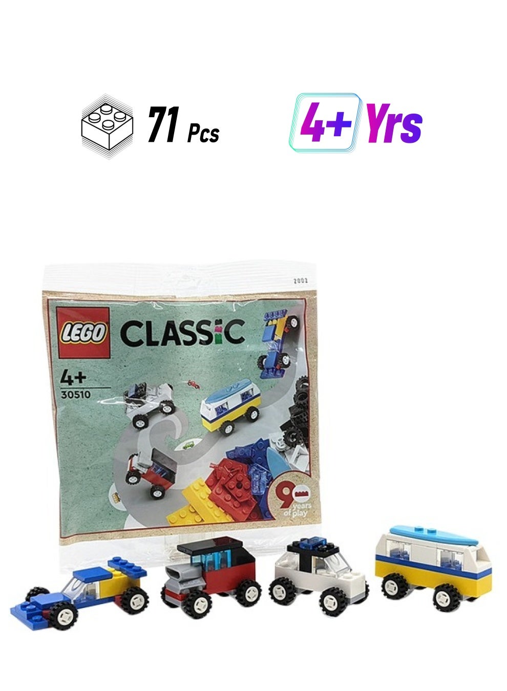 LEGO 71-Piece Classic 90 Years of Cars Building Kit 30510 | Best Price ...