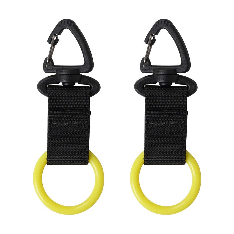 JUSTOOP Scuba Octopus Mouthpiece Holder,Silicone Octopus Holder for Scuba Diving 0cto Mouthpiece Keeper for 2nd Stage Regulator Octopus Retainer with Spring Clip,2 PCS,Yellow - Image 1