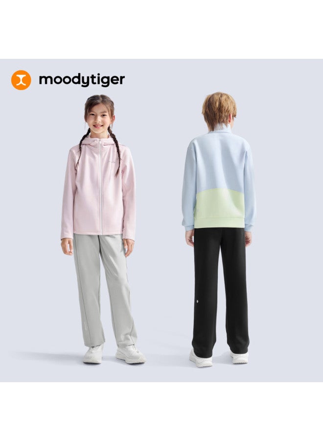 Moodytiger Kids Pants Soft And Sy  Spring New Boys Sports Pants Stretch Breathable Casual Girls Straight-leg Pants - Image 3
