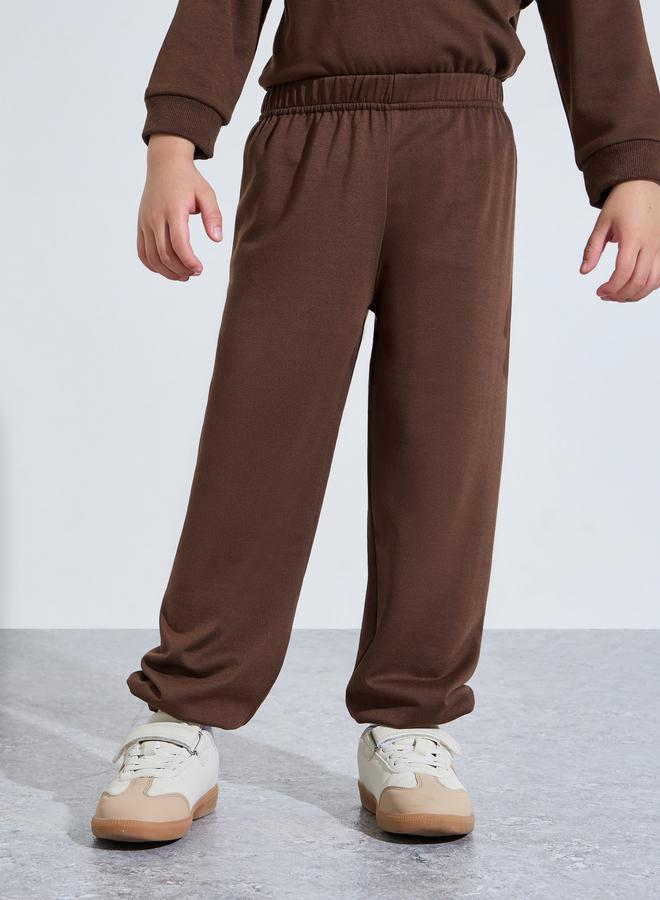 Styli Boys Brown Skateboard Print Hoodie and Joggers Set - Image 5