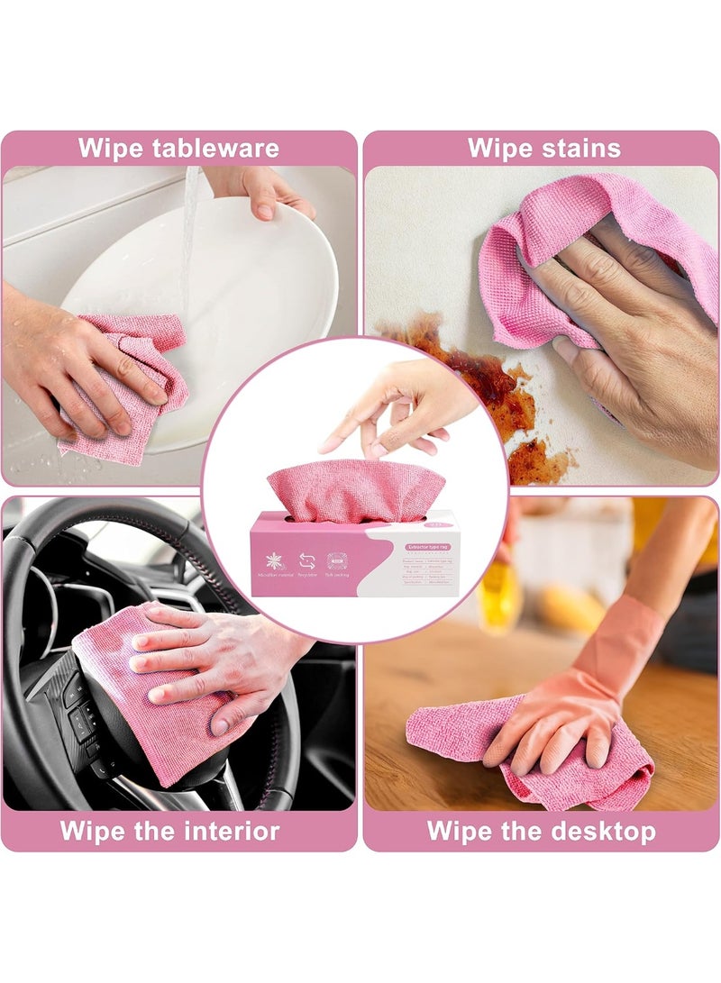 Cleaning cloths, multi-colored, 20.1 x 20.1 cm, pack of 20, low lint, quick-drying, and highly absorbent. - Image 5