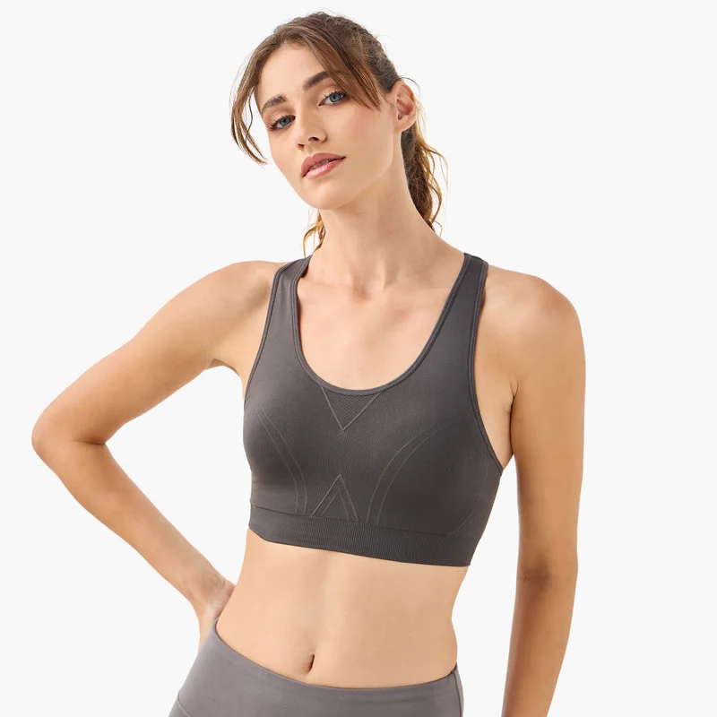 ADOT by Splash Textured Racerback Sports Bra with Scoop Neck