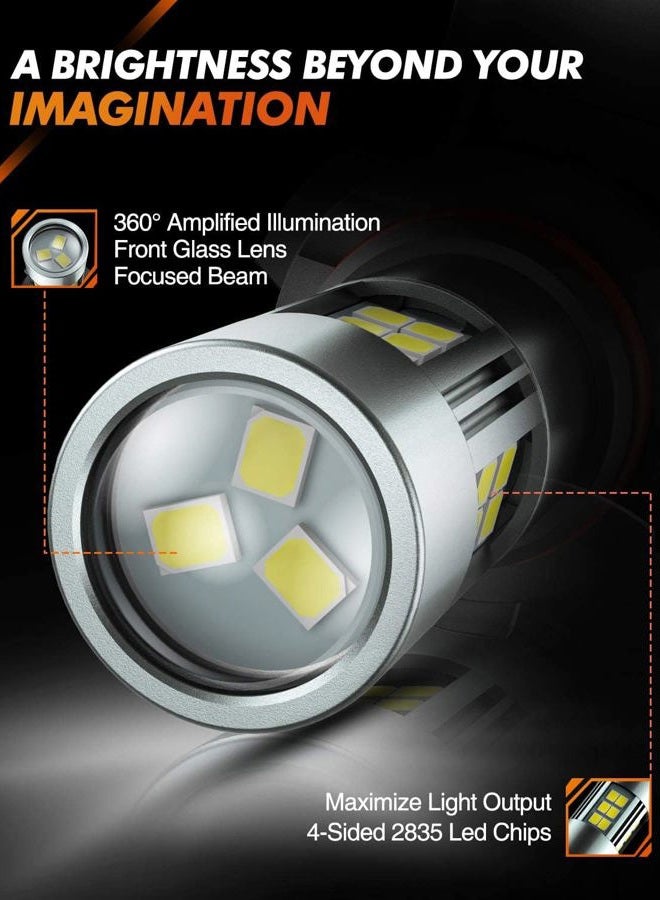 SEALIGHT H13 H10 LED Fog Light Bulbs Combo, Upgraded 42000LM Have Single Copper Tube with 14000RPM Cooling Fan, H13 and 9140/9145 Led Fog Light Bulbs for Cars, 1:1 Design, Pack of 4 - Image 3