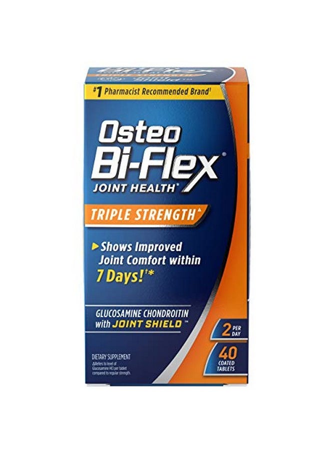 Osteo Bi-Flex Triple Strength(5) Glucosamine Chondroitin With Vitamin C Joint Health Supplement Coated Tablets 40 Count  - Image 1