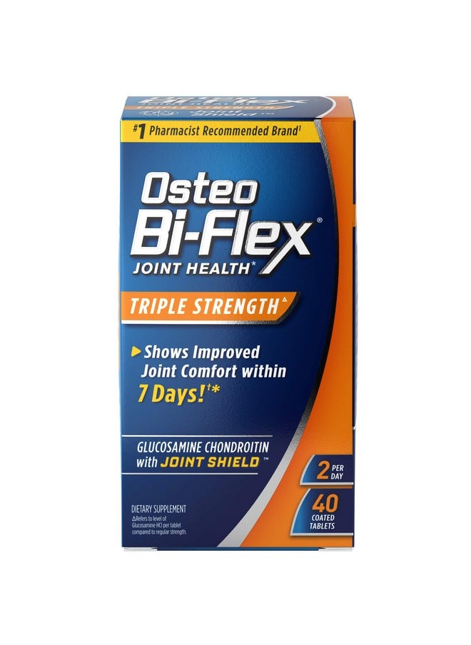Osteo Bi-Flex Triple Strength(5) Glucosamine Chondroitin With Vitamin C Joint Health Supplement Coated Tablets 40 Count  - Image 2