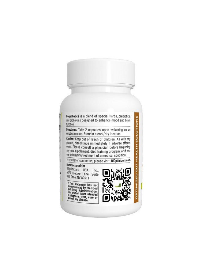 BIOptimizers Cognibiotics Probiotic Brain Supplement - Helps Support Mood, Better Focus, Memory, Mental Clarity - 30 Capsules - Image 3