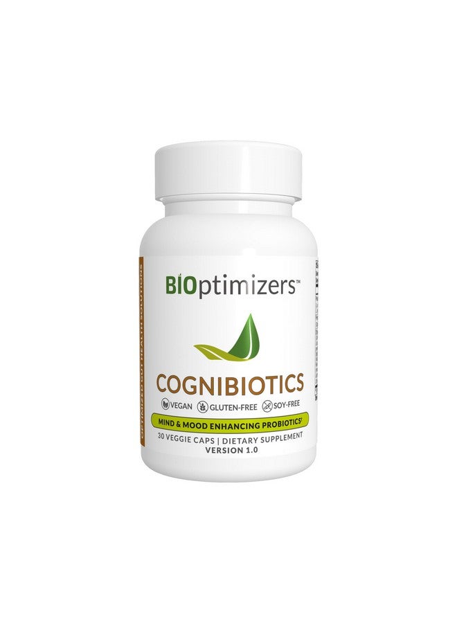 BIOptimizers Cognibiotics Probiotic Brain Supplement - Helps Support Mood, Better Focus, Memory, Mental Clarity - 30 Capsules - Image 1