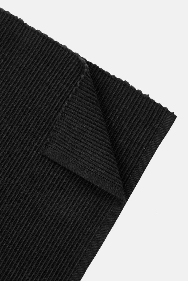 Catherine Malandrino 4 Pieces Plain Cotton Place Mats, Navy  - Image 2