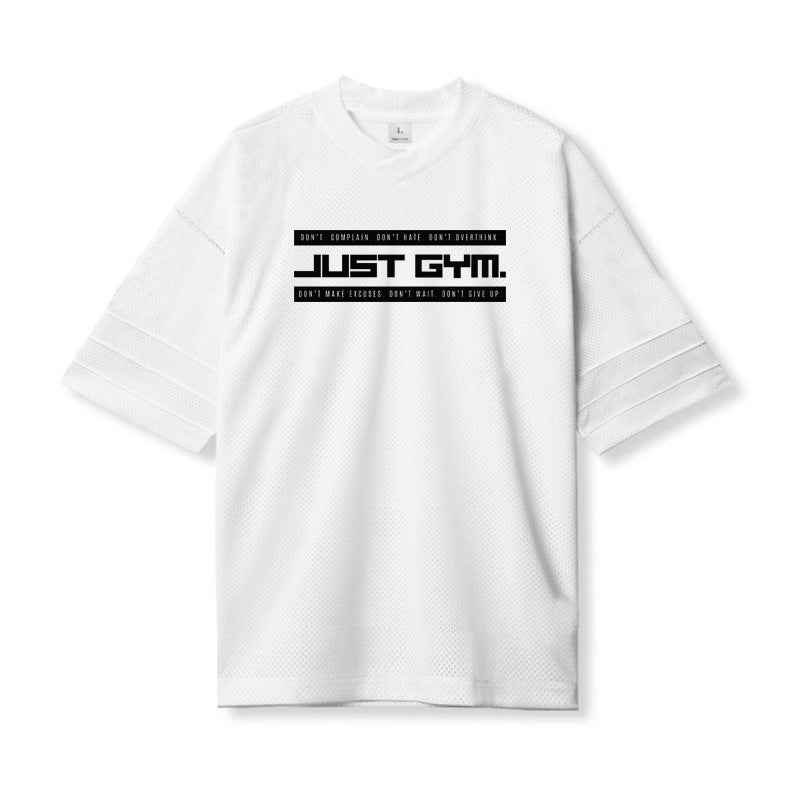 Summer plus size quick-drying T-shirt bodybuilding short sleeve men''s running fitness training Sports half sleeve bottoming shirt - Image 5