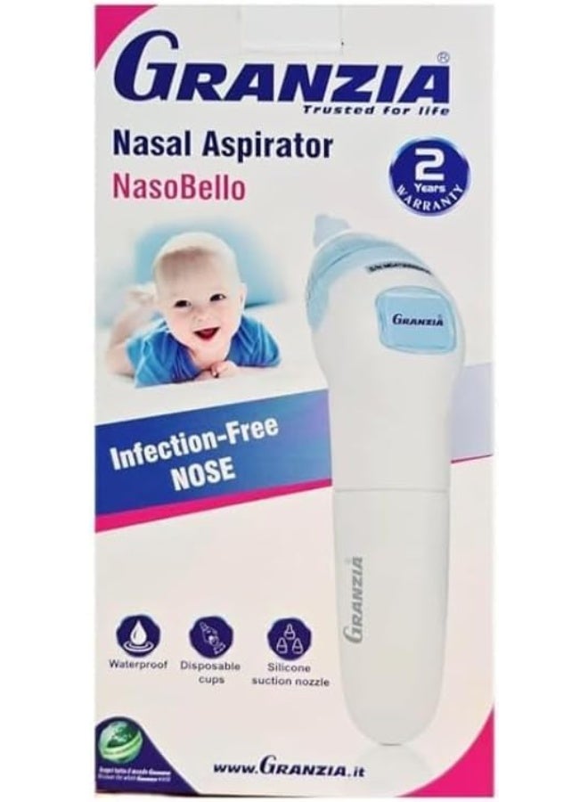 Granzia Baby Electric Nasal Aspirator - Safe & Gentle Nasal Cleaner with Silicone Nozzle - Waterproof & Easy to Clean - Includes Disposable Cups for Hygienic Relief from Congestion - Image 4