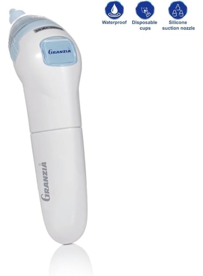 Granzia Baby Electric Nasal Aspirator - Safe & Gentle Nasal Cleaner with Silicone Nozzle - Waterproof & Easy to Clean - Includes Disposable Cups for Hygienic Relief from Congestion - Image 3