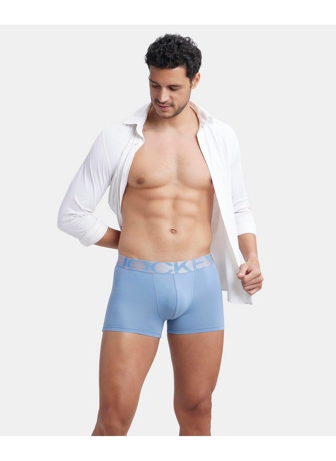 JOCKEY - Jockey IC28 Men's Tactel Microfiber Elastane Stretch Solid Trunk with Moisture Move Treatment_Blue Shadow_XL - Image 1