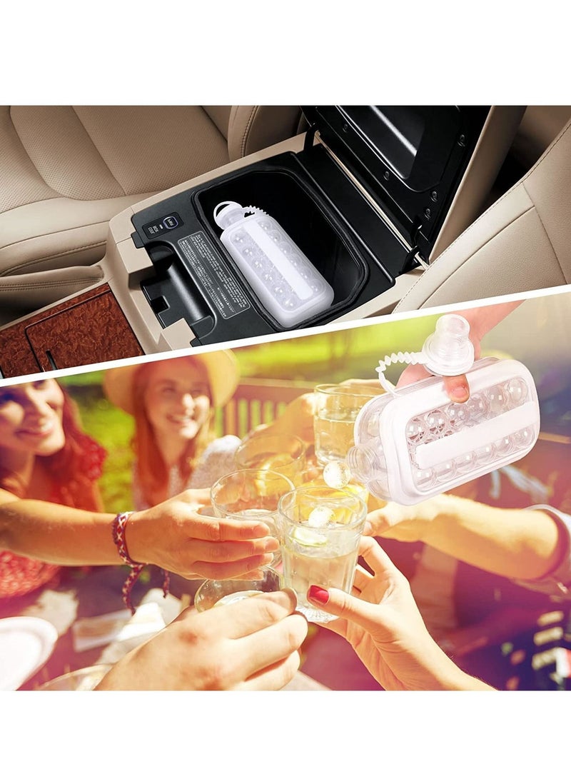 ELTRAZONE Portable Ice Ball Maker 2 in 1 Sanitary Ice Cube Trays for Freezer Round Ice Cube Mold Makes 17 Cubes,Ice Maker Bottle with Lid Easy Release - Image 4