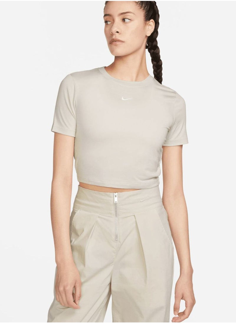 Nike - Essential Slim-Fit Crop T-Shirt - Image 1