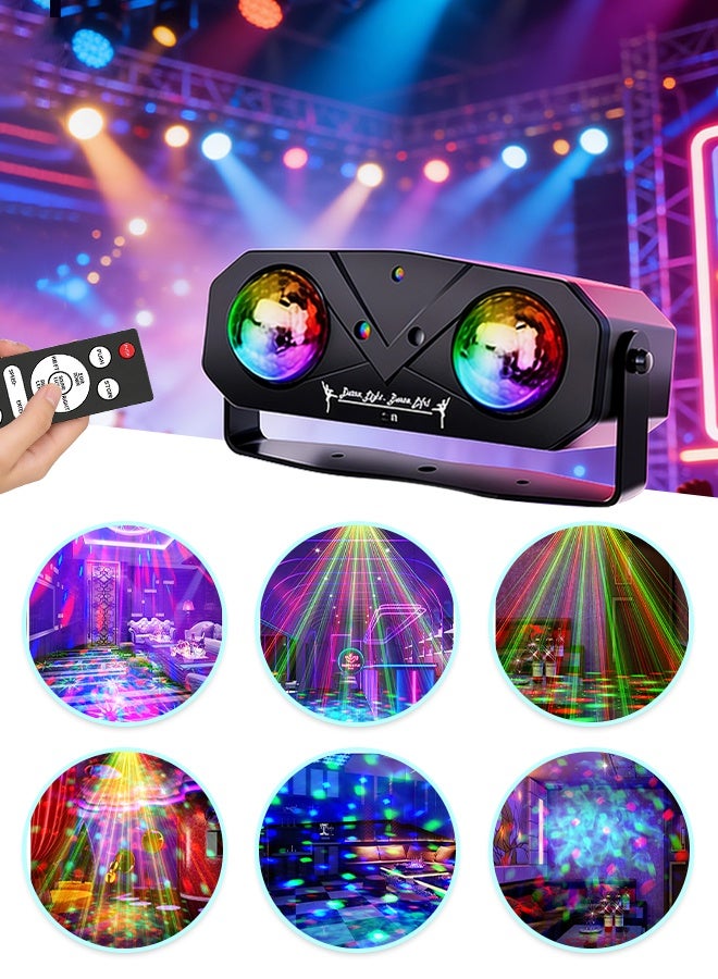 Solerconm Party Disco Ball Light with 4 Modes (Starry Sky, Water Wave, Magic Ball & Laser), Sound Activated DJ Strobe Light with Remote Control for Club, KTV & Party Décor - Image 4