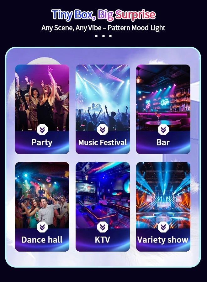 Solerconm Party Disco Ball Light with 4 Modes (Starry Sky, Water Wave, Magic Ball & Laser), Sound Activated DJ Strobe Light with Remote Control for Club, KTV & Party Décor - Image 5