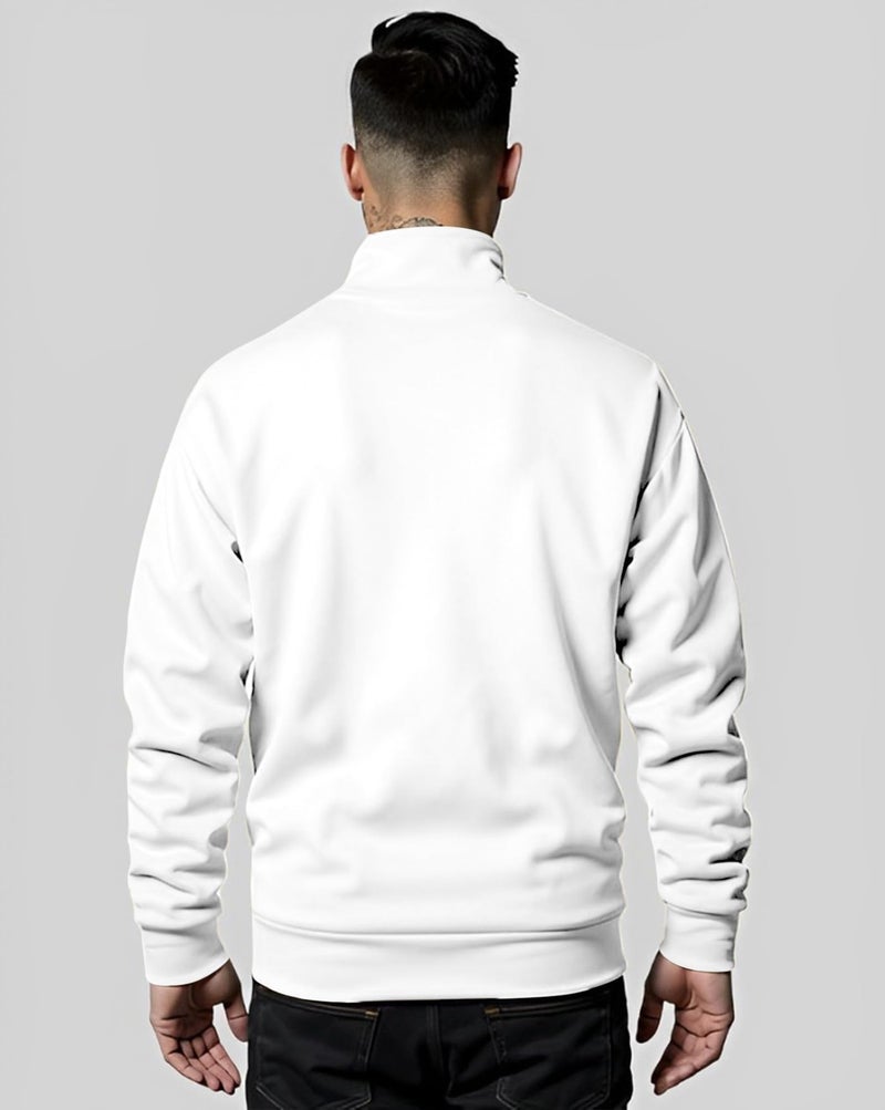 AUSK Men Fleece Turtle Neck Regular Sweatshirt||Sweater || Sweatshirt White, Large - Image 4