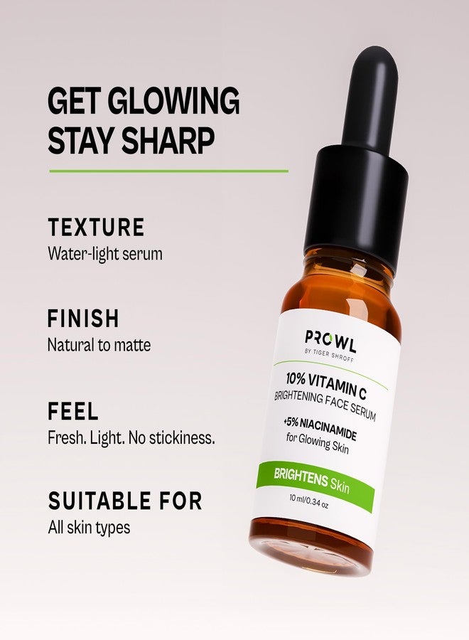 PROWL by Tiger Shroff 10% Vitamin C Serum for Daily Glowing Skin | Reduces Dark Spots & Evens Skin Tone for Men | Face Brightening Serums for All Sensitive Dry Oily Combination Skin Care | 10ml - Image 4