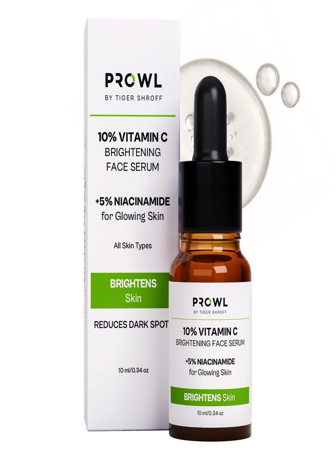 PROWL by Tiger Shroff 10% Vitamin C Serum for Daily Glowing Skin | Reduces Dark Spots & Evens Skin Tone for Men | Face Brightening Serums for All Sensitive Dry Oily Combination Skin Care | 10ml - Image 1