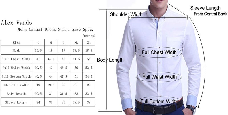 Alex Vando Mens Dress Shirts Wrinkle Free Regular Fit Stretch Rayon Bamboo Button Down Shirt,Black,XL - Image 5