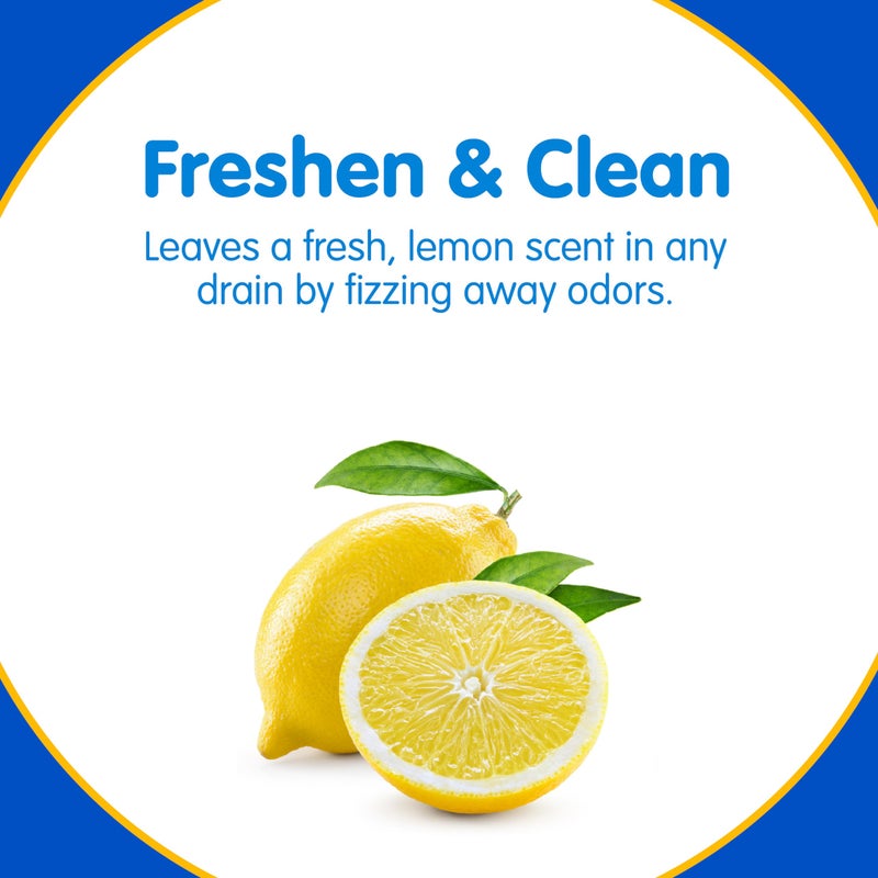 Plink Fizzy Drain Freshener and Cleaner, Prevents Clogs and Removes Odors in Household Sinks, Lemon Scent, 6-Pack - Image 3