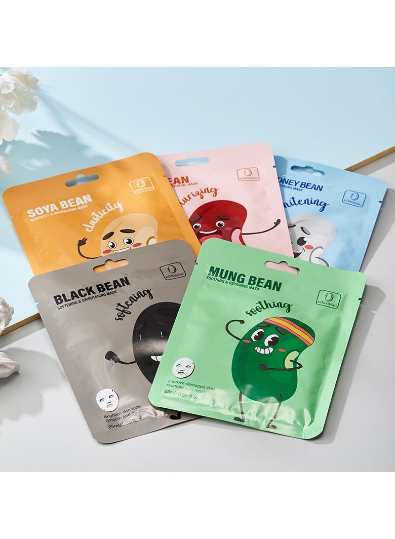 Kormesic قناع الوجه الفاصوليا الحمراء 25 مل-5 عبوات-تقشير - Image 3