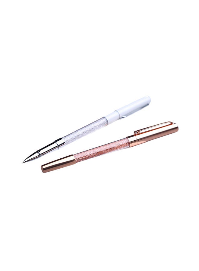 NIBEMINENT 2-Piece Metal Crystal Ballpoint Pen Set Multicolour