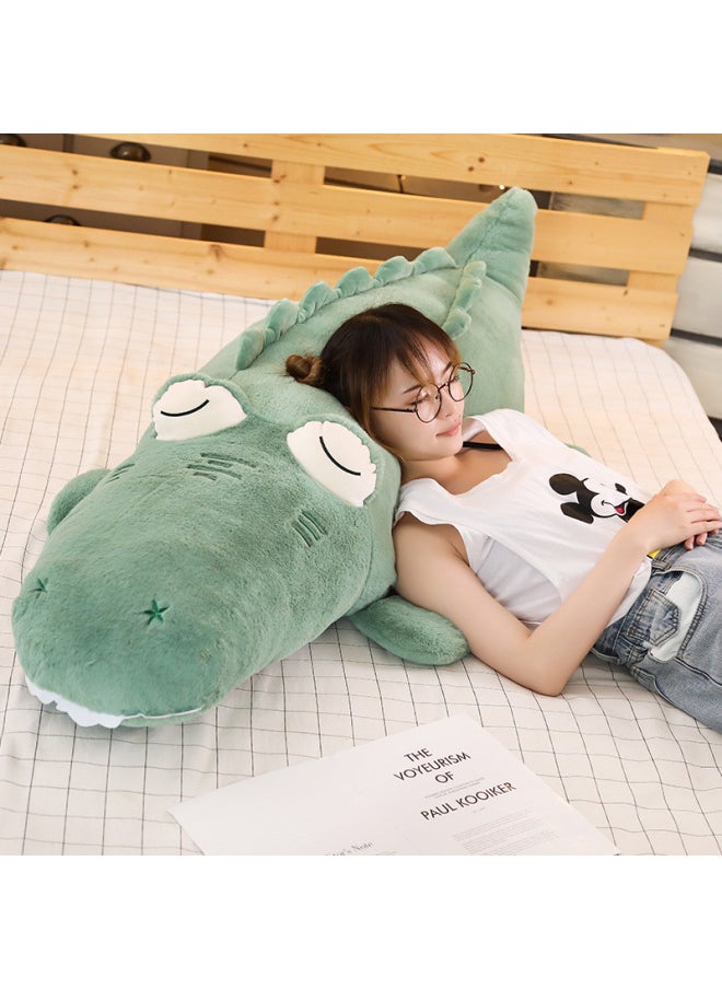 Large Crocodile Plush Toy Soft Cute Alligator Doll Long Pillow Boyfriend Pillow Birthday Gift Wholesale-Color:Grey-Height:1.3m (with Zipper)  - Image 3