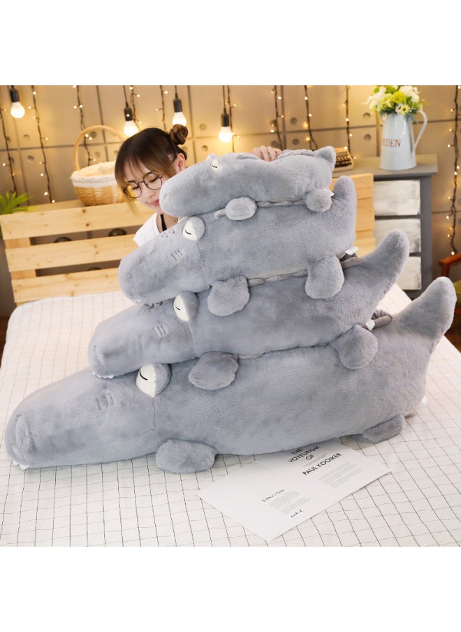 Large Crocodile Plush Toy Soft Cute Alligator Doll Long Pillow Boyfriend Pillow Birthday Gift Wholesale-Color:Grey-Height:1.3m (with Zipper)  - Image 5