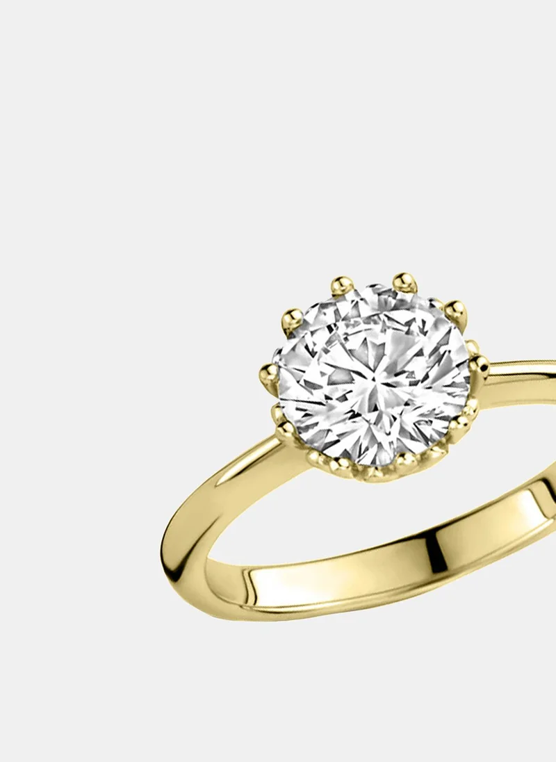 ليو جو خاتم بحجر الراين المستدير